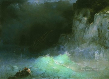 storm 1861 Romantic Ivan Aivazovsky Russian Oil Paintings